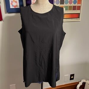 Athleta Black Sleeveless Tank Top Tunic Performance Sz L